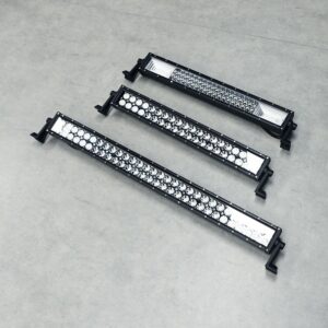 Three UTV LED light bars designed for enhanced off-road visibility and lighting.