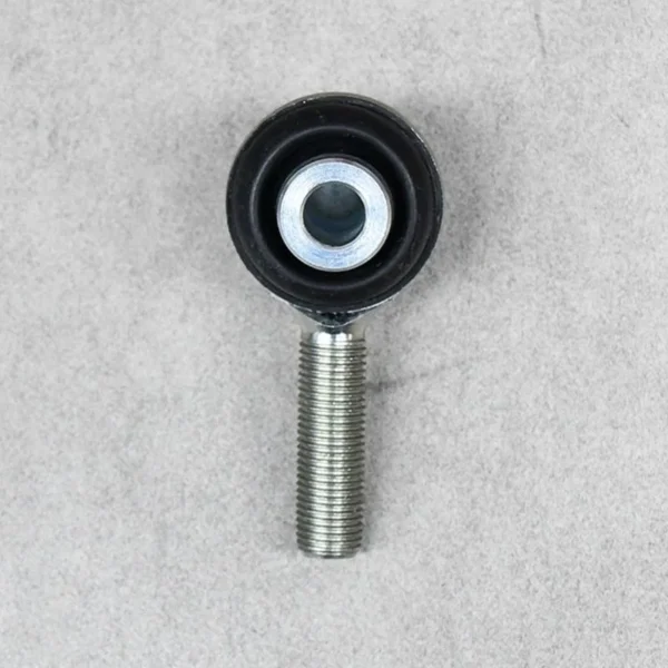 Front view of a four-bar rod end, used in suspension systems for precise control.