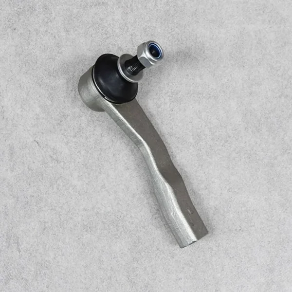 Side view of a steering tie rod end with threaded connections.