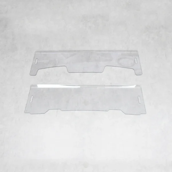Two UTV windshields displayed for off-road protection and visibility.