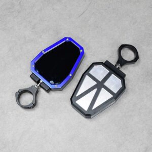 UTV mirrors placed crosswise for optimal visibility and balanced vehicle control.