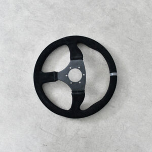 SYZ Universal Racing Steering Wheel 350mm 6 Bolts Grip PU & alloy steel for UTV ATV -Black