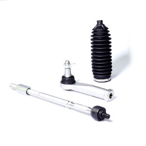 Rack end, tie rod end, and boot steering parts, designed for improved steering control and durability.