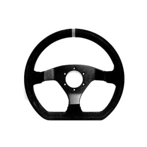 UTV steering wheel with flat-bottom D-shape, designed for better control and comfort during off-road driving.