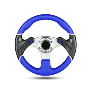 320mm 6-bolt steering wheel with PVC wrapping, offering durability and enhanced grip for motorsport vehicles.