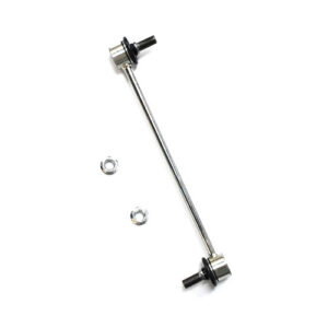Auto suspension stabilizer bar link, designed to reduce body roll and improve suspension geometry.