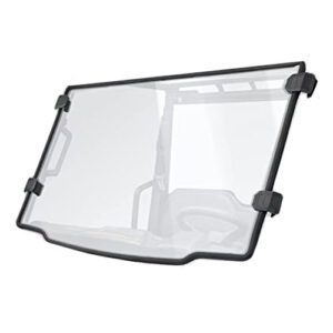 Full windshield for Polaris Ranger XP 900/1000, providing protection from debris and weather while enhancing vehicle performance.