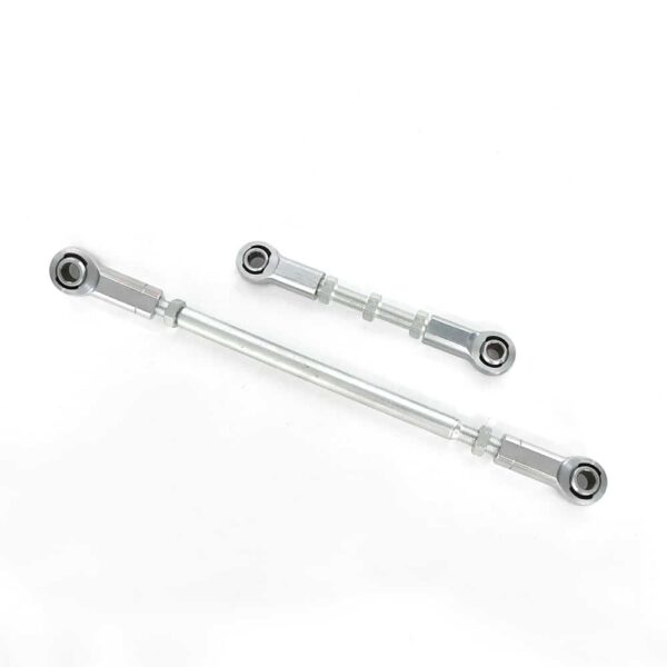 Tie rod end kit for go-kart, off-road, and ATV, featuring adjustable steering tie rods for improved handling.