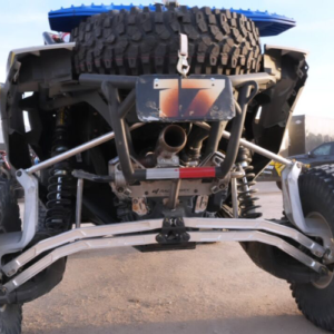 Maverick R radius rod kit installed, designed for high clearance and off-road performance.