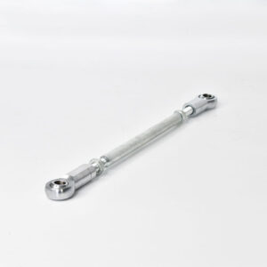 Heim joint tie rod ends for go-kart, providing durability and precise steering control.