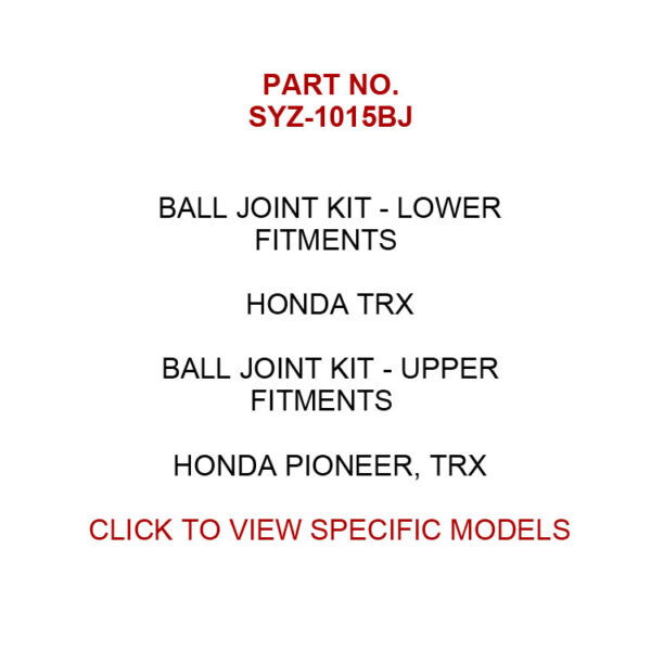 SYZ-1015BJ Ball Joint