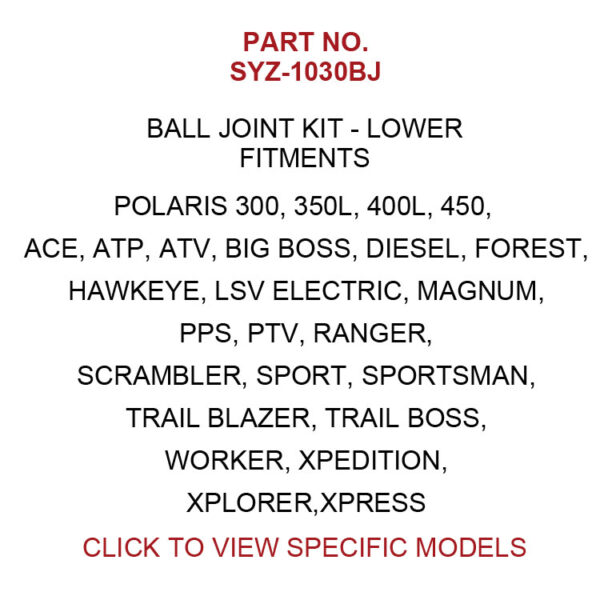 SYZ-1030BJ Ball Joint 4130