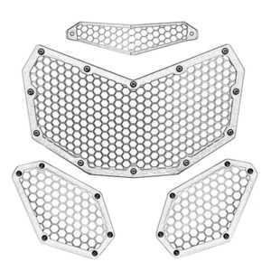 Custom UTV air intake grille and front grille for Can-Am X3, designed for optimal performance and style.