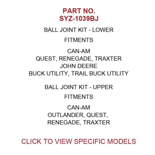 SYZ-1039BJ for Can-am Quest Renegade Traxter and John Deere