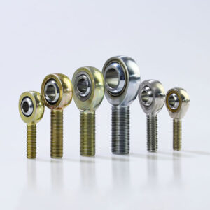 PTFE-lined rod end bearings for racing applications, designed for high performance and long-lasting durability.