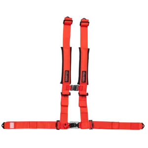 UTV 4-Point Pull DownOut Red Seat Harness - Zamp Racing