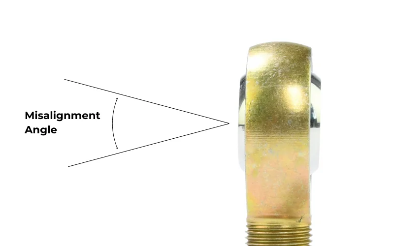 Heim joint misalignment angle