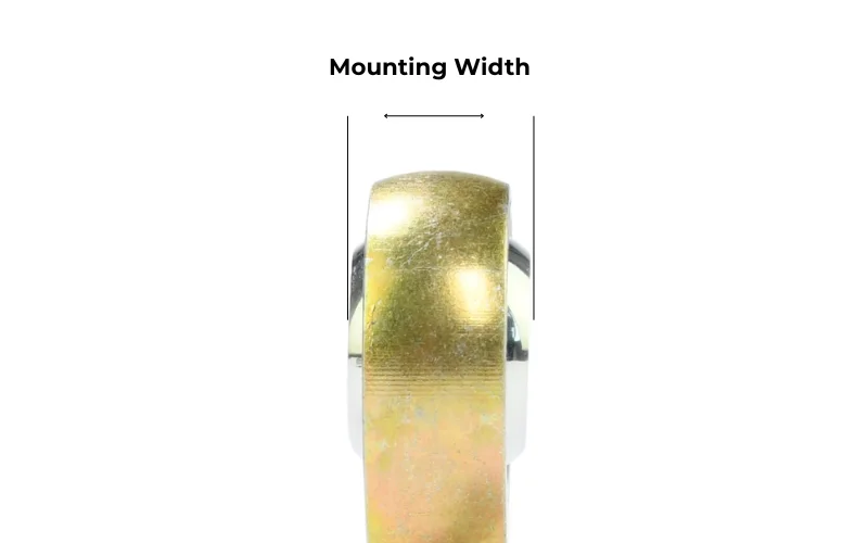 Heim joint mounting width
