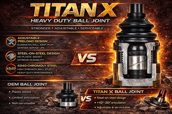 TitanX modular composite ball joint assembly