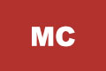Logo with white 'MC' initials on a red square background.