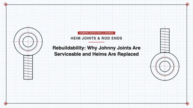 Rebuildability: Why Johnny Joints Are Serviceable and Heims Are Replaced