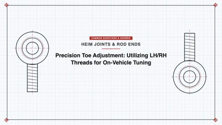 Precision Toe Adjustment: Utilizing LH/RH Threads for On-Vehicle Tuning